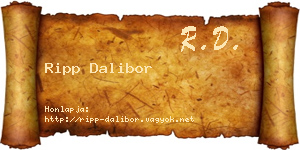 Ripp Dalibor névjegykártya